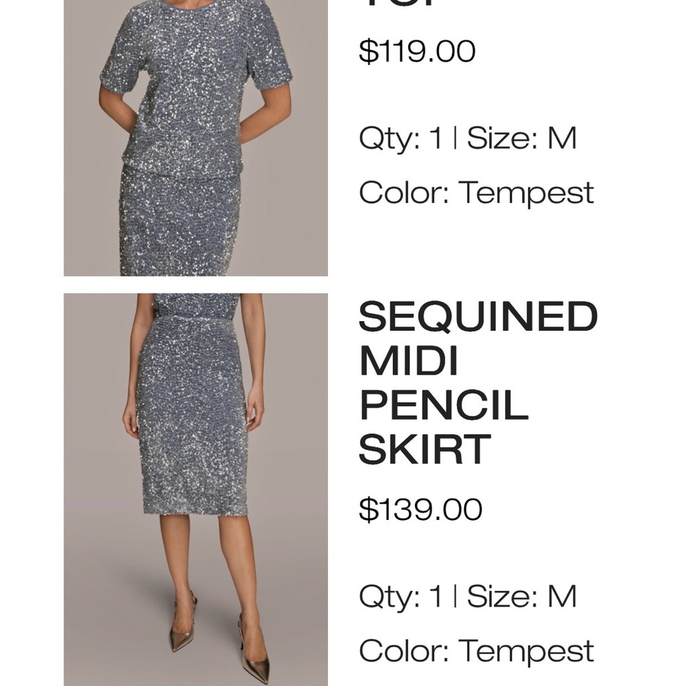 Donna Karan Tempest Sequin Ensemble